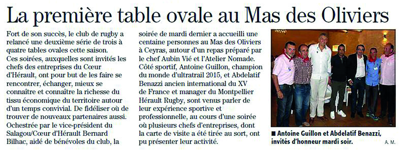 LA TABLE OVALE 2016 - Midi Libre