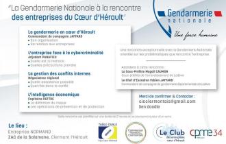 La Gendarmerie Nationale à la rencontre des entreprises du Coeur d'Hérault